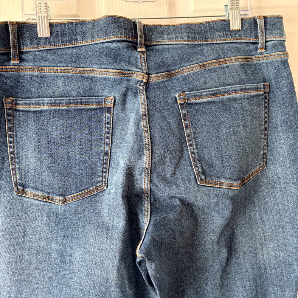 Falls Creek Womens Plus 1X Pull On Bootcut Jeans Dark Wash Blue Denim NWT - Picture 7 of 7